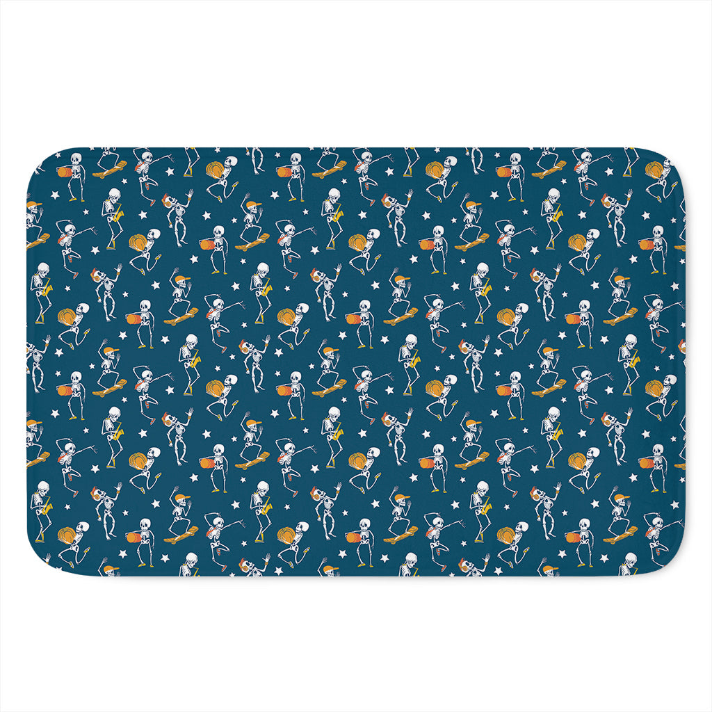 Funny Skeleton Party Pattern Print Indoor Door Mat