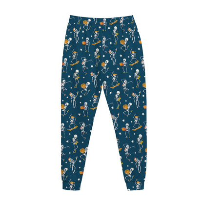 Funny Skeleton Party Pattern Print Jogger Pants