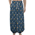 Funny Skeleton Party Pattern Print Lantern Pants