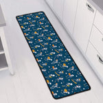Funny Skeleton Party Pattern Print Long Kitchen Mat