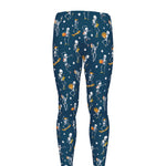 Funny Skeleton Party Pattern Print Men's leggings