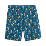 Funny Skeleton Party Pattern Print Men's Sports Shorts