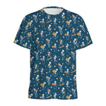 Funny Skeleton Party Pattern Print Men's Sports T-Shirt