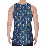 Funny Skeleton Party Pattern Print Men's Velvet Tank Top