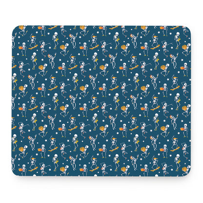 Funny Skeleton Party Pattern Print Mouse Pad