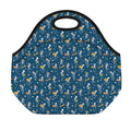 Funny Skeleton Party Pattern Print Neoprene Lunch Bag