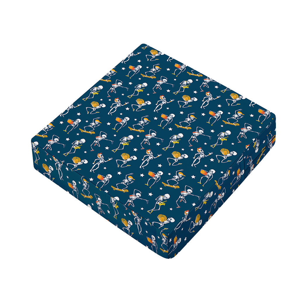 Funny Skeleton Party Pattern Print Outdoor Seat Cushion Cover