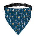 Funny Skeleton Party Pattern Print Over The Collar Dog Bandana
