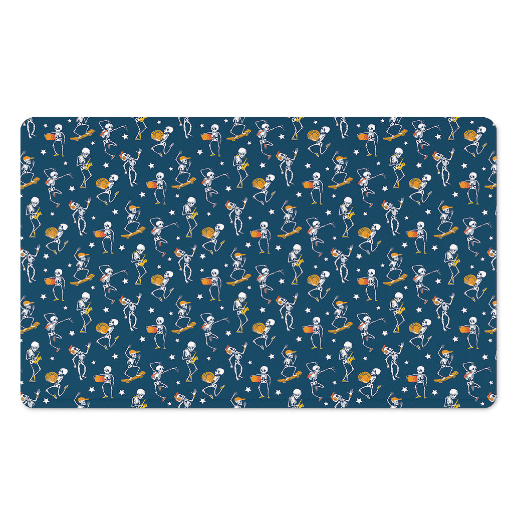 Funny Skeleton Party Pattern Print Polyester Doormat