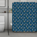 Funny Skeleton Party Pattern Print Polyester Shower Curtain