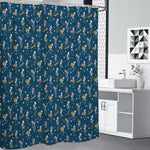 Funny Skeleton Party Pattern Print Premium Shower Curtain