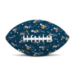 Funny Skeleton Party Pattern Print Rugby Ball