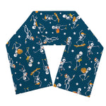 Funny Skeleton Party Pattern Print Scarf