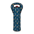 Funny Skeleton Party Pattern Print Single Neoprene Wine Tote