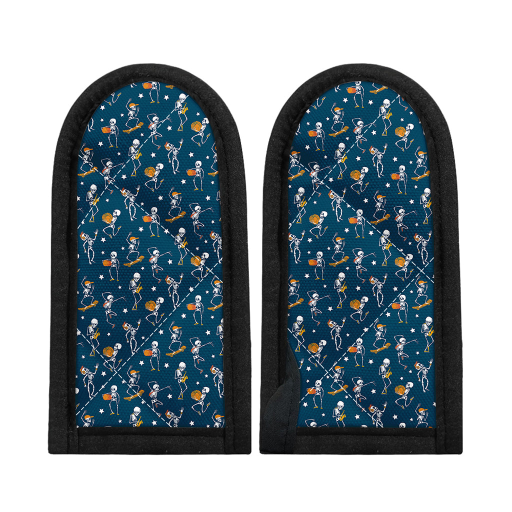 Funny Skeleton Party Pattern Print Skillet Handle Cover