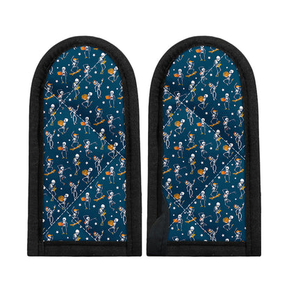 Funny Skeleton Party Pattern Print Skillet Handle Cover