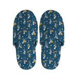 Funny Skeleton Party Pattern Print Slippers