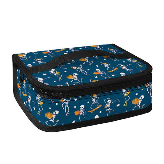 Funny Skeleton Party Pattern Print Small Lunch Bag