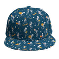 Funny Skeleton Party Pattern Print Snapback Cap