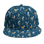 Funny Skeleton Party Pattern Print Snapback Cap