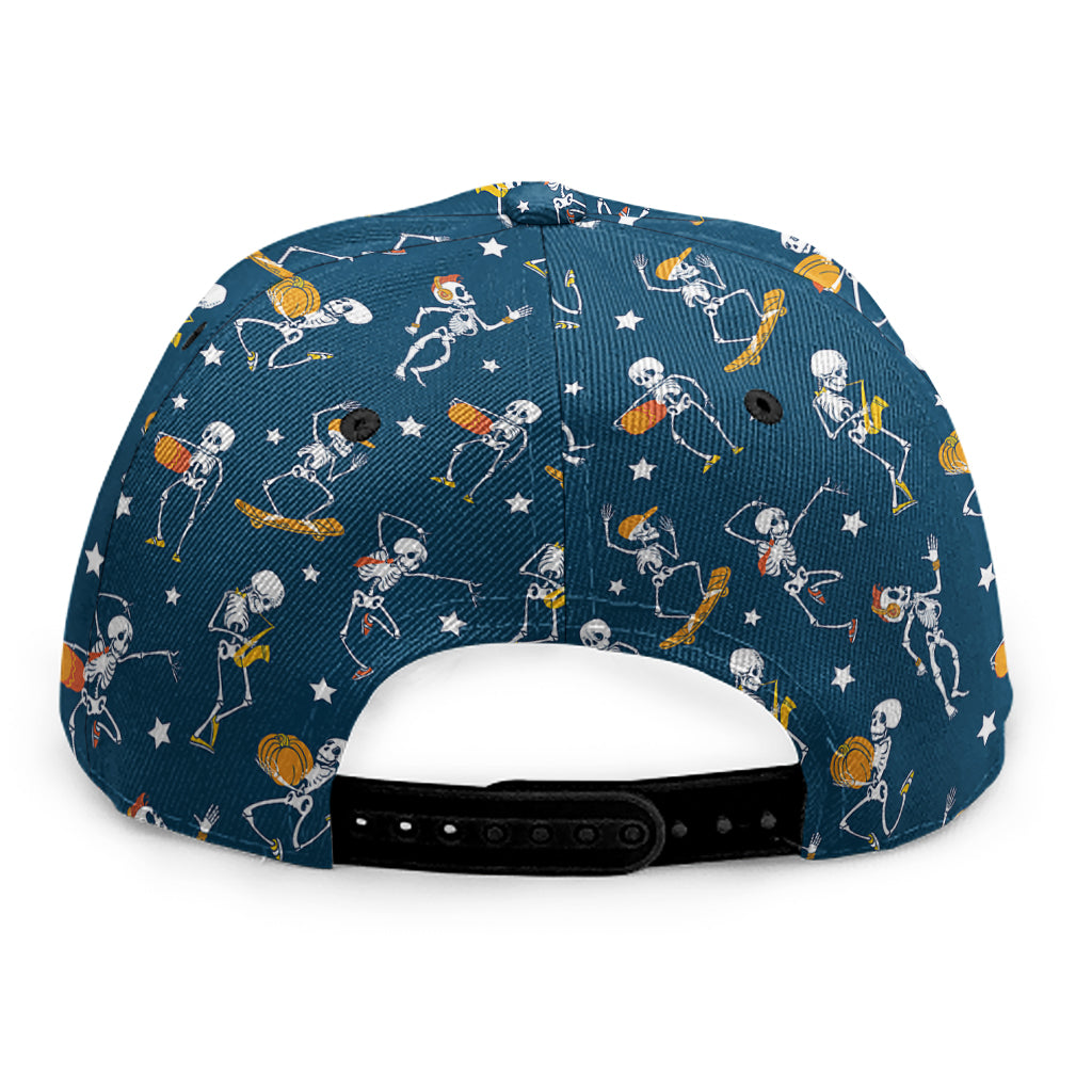 Funny Skeleton Party Pattern Print Snapback Cap
