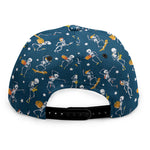 Funny Skeleton Party Pattern Print Snapback Cap