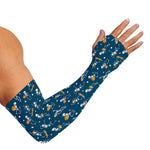 Funny Skeleton Party Pattern Print Sun Protection Arm Sleeves