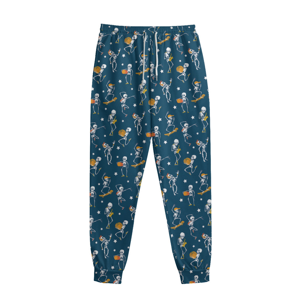 Funny Skeleton Party Pattern Print Sweatpants