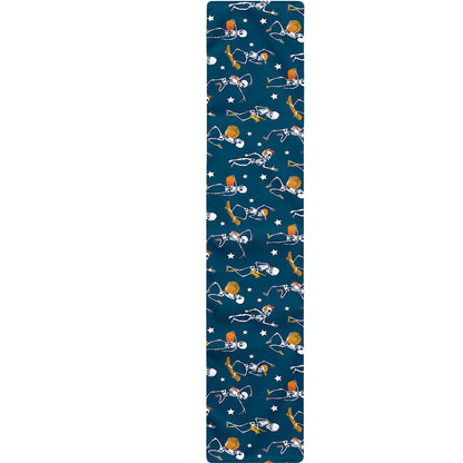 Funny Skeleton Party Pattern Print Table Runner