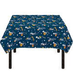Funny Skeleton Party Pattern Print Tablecloth