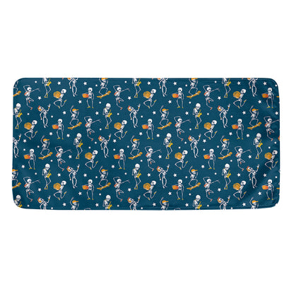 Funny Skeleton Party Pattern Print Towel