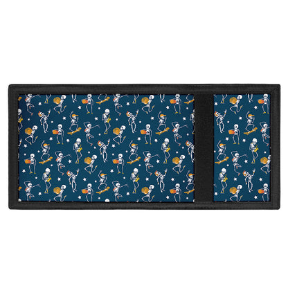 Funny Skeleton Party Pattern Print Trifold Wallet
