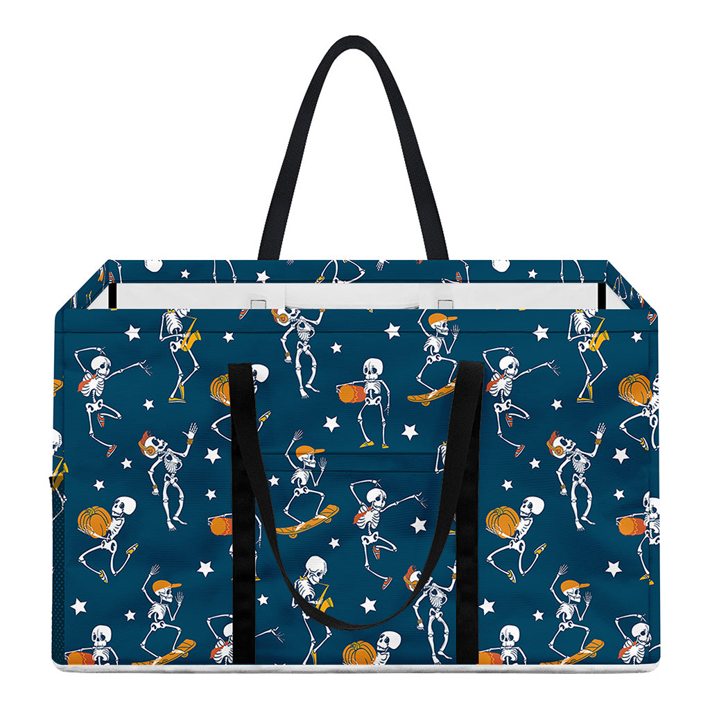 Funny Skeleton Party Pattern Print Utility Tote Bag