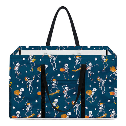 Funny Skeleton Party Pattern Print Utility Tote Bag