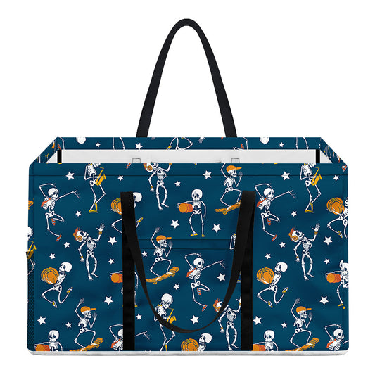Funny Skeleton Party Pattern Print Utility Tote Bag