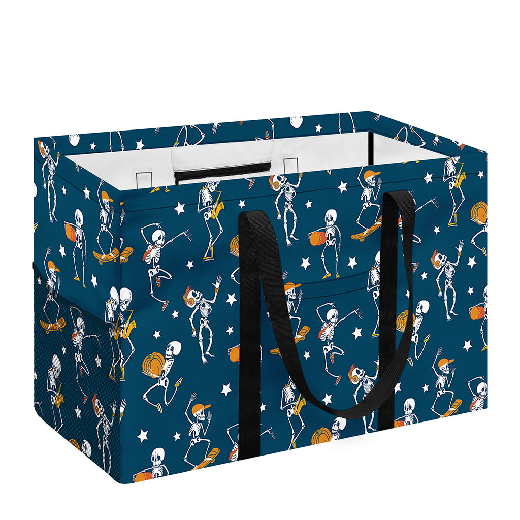 Funny Skeleton Party Pattern Print Utility Tote Bag
