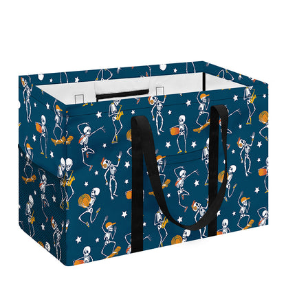 Funny Skeleton Party Pattern Print Utility Tote Bag
