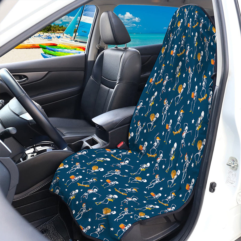 Funny Skeleton Party Pattern Print Waterproof Car Seat Cover