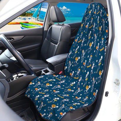 Funny Skeleton Party Pattern Print Waterproof Car Seat Cover