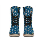 Funny Skeleton Party Pattern Print Winter Boots