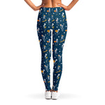 Funny Skeleton Party Pattern Print Women's Leggings