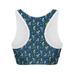 Funny Skeleton Party Pattern Print Women's Sports Bra