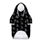 Gadsden Flag Pattern Print Dog Zip Up Hoodie