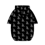 Gadsden Flag Pattern Print Dog Zip Up Hoodie