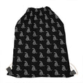 Gadsden Flag Pattern Print Drawstring Bag