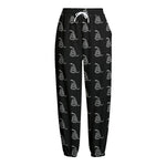 Gadsden Flag Pattern Print Fleece Lined Knit Pants