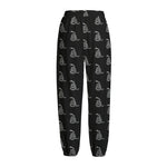 Gadsden Flag Pattern Print Fleece Lined Knit Pants
