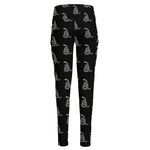 Gadsden Flag Pattern Print High-Waisted Pocket Leggings