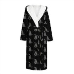 Gadsden Flag Pattern Print Hooded Bathrobe