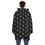 Gadsden Flag Pattern Print Hoodie Blanket